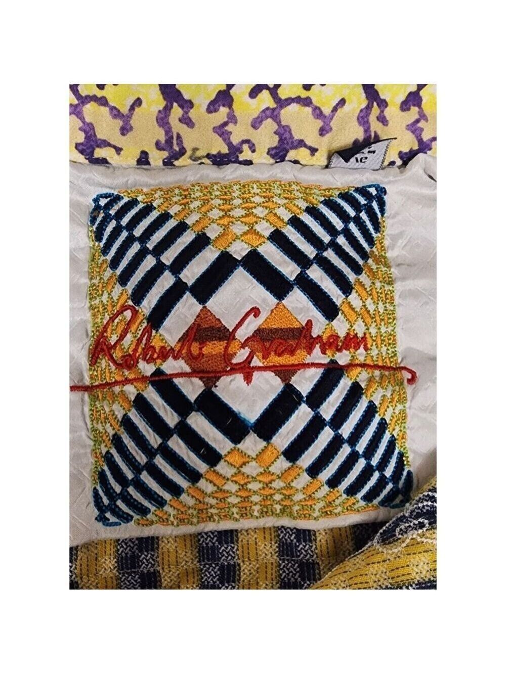 Robert Graham Men’s Multi-Yellow Long Sleeve Geometric Button Up Shirt Size L - Picture 7 of 9